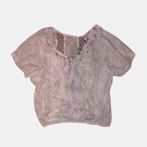 Lace Overlay Tshirt/Tank Combo